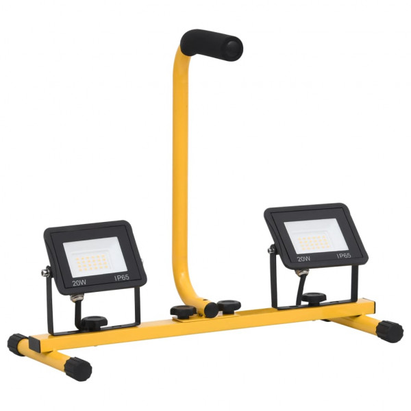 Foco LED con asa 2x20 W blanco frío M 5