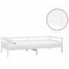 Sofá-cama com colchão 90x200 cm pinho maciço branco 2