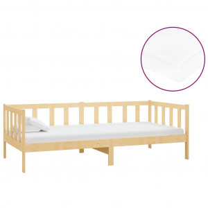 Sofá-cama com colchão 90x200 cm pinho maciço H