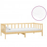 Sofá cama con colchón madera de pino maciza 90x200 cm 2