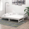 Estrutura sofá-cama de puxar 2x(90x200) cm pinho maciço branco 1