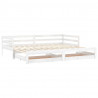 Sofá cama extraíble madera maciza de pino blanco 2x(90x200) cm 2