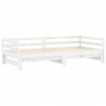 Estrutura sofá-cama de puxar 2x(90x200) cm pinho maciço branco 4