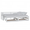 Estrutura sofá-cama de puxar 2x(90x200) cm pinho maciço branco 3
