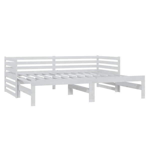Estrutura sofá-cama de puxar 2x(90x200) cm pinho maciço branco M 5