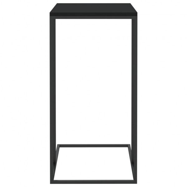 Mesa auxiliar de madera contrachapada negro 40x30x59 cm M 4