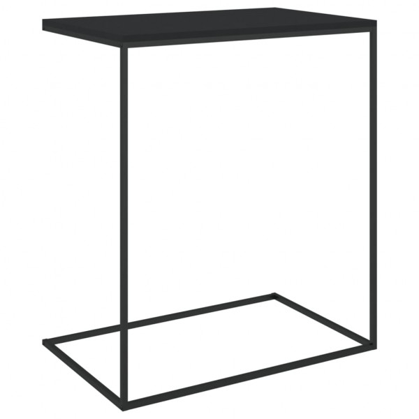Mesa auxiliar de madera contrachapada negro 55x35x66 cm M 5