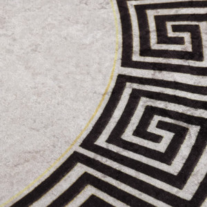 Alfombra lavable antideslizante beige claro φ120 cm H