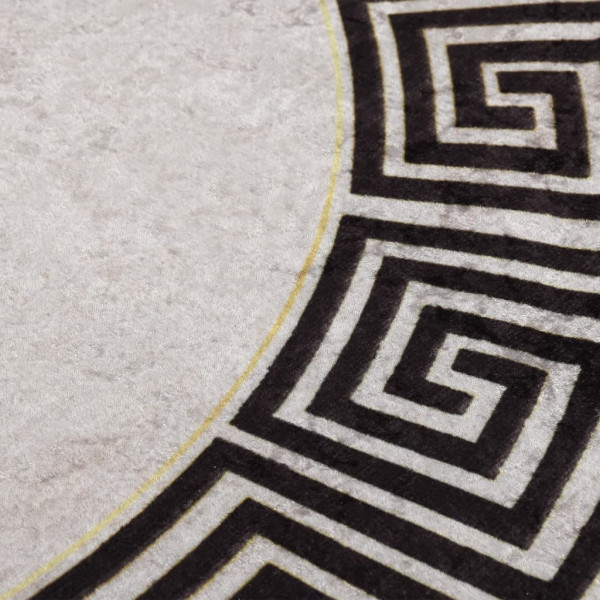 Alfombra lavable antideslizante beige claro φ120 cm M 2