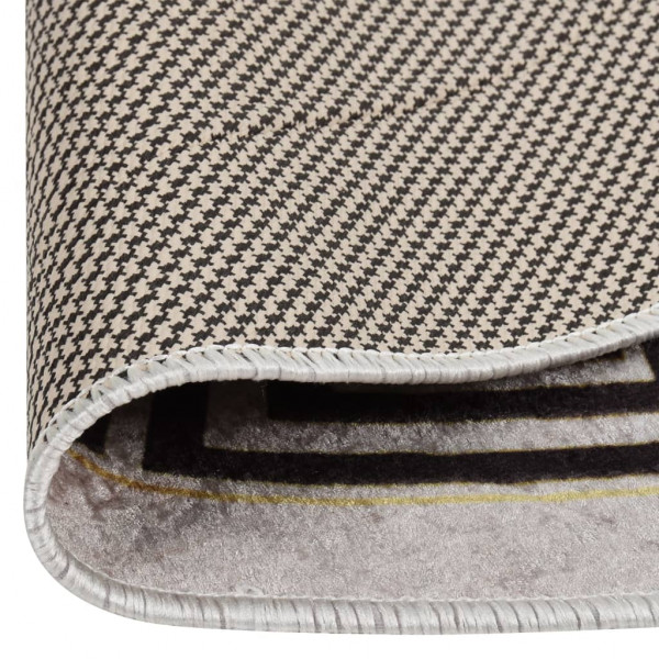 Alfombra lavable antideslizante beige claro φ120 cm M 4