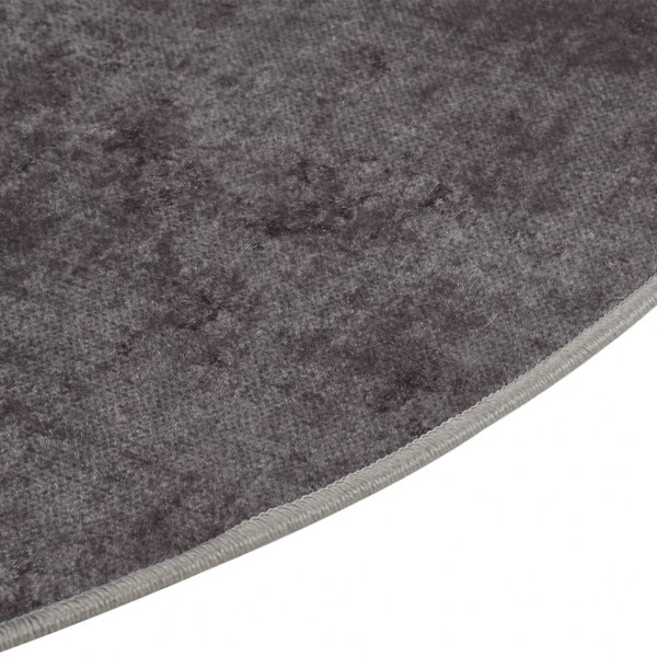 Alfombra lavable antideslizante gris φ120 cm M 3
