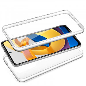 Funda COOL Silicona 3D para Xiaomi Poco M4 Pro 5G / Redmi Note 11S 5G (Transparente Frontal + Trasera) H