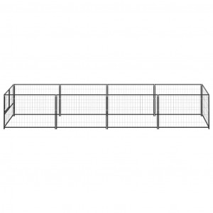 Canil para cães 4 m² aço preto H