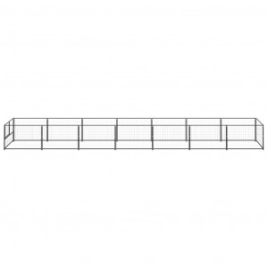 Canil para cães 7 m² aço preto H