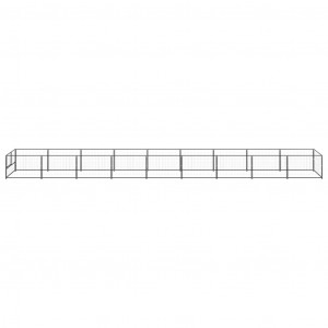 Perrera acero 9 m² negra H