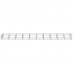 Canil para cães 10 m² aço preto H