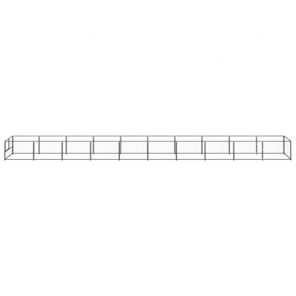 Canil para cães 10 m² aço preto M 2