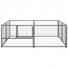 Canil para cães 4 m² aço preto 3