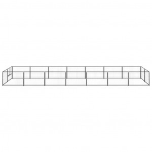 Canil para cães 14 m² aço preto H