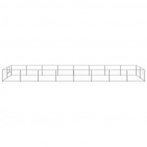 Canil para cães 16 m² aço prateado H