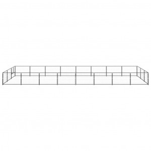 Canil para cães 24 m² aço preto H