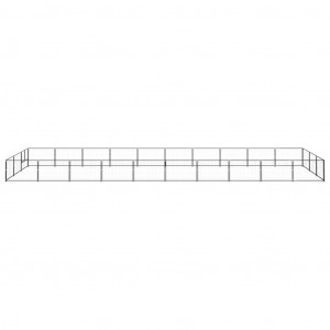 Canil para cães 30 m² aço preto H