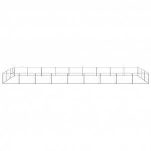 Canil para cães 27 m² aço prateado H