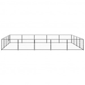 Canil para cães 20 m² aço preto H