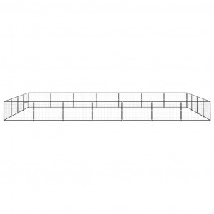 Canil para cães 28 m² aço preto H