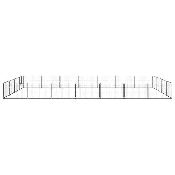 Canil para cães 28 m² aço preto M 2