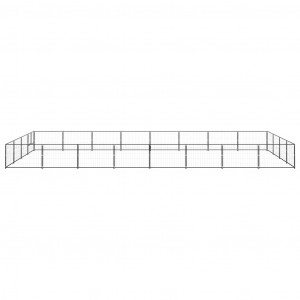 Canil para cães 32 m² aço preto H