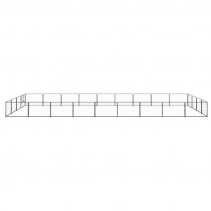 Canil para cães 36 m² aço preto H