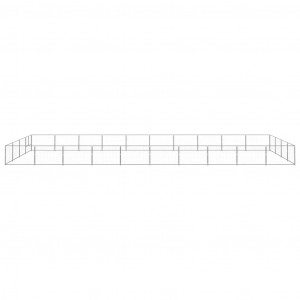 Canil para cães 40 m² aço prateado H