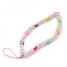 Colgante COOL Universal Smartphone Pulsera Strap Perlas Corazones 1