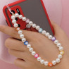 Colgante COOL Universal Smartphone Pulsera Strap Perlas Corazones 2