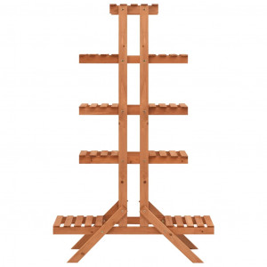 Soporte para plantas de madera maciza de abeto 83x25x132 cm H
