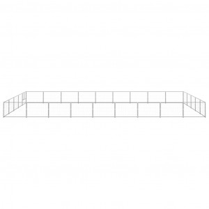 Canil para cães 45 m² aço prateado H