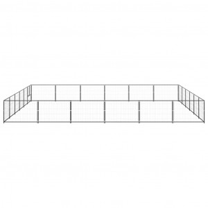 Canil para cães 36 m² aço preto H