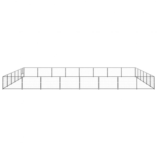 Canil para cães 48 m² aço preto M 2