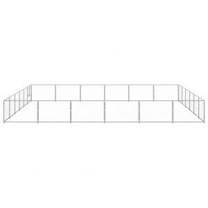 Canil para cães 36 m² aço prateado H