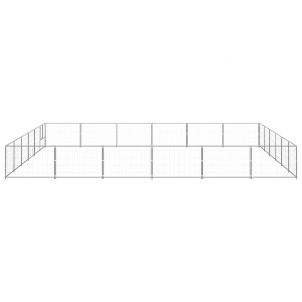 Canil para cães 36 m² aço prateado M 2