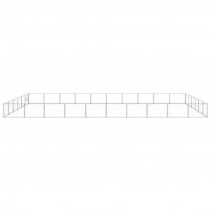 Canil para cães 60 m² aço prateado H