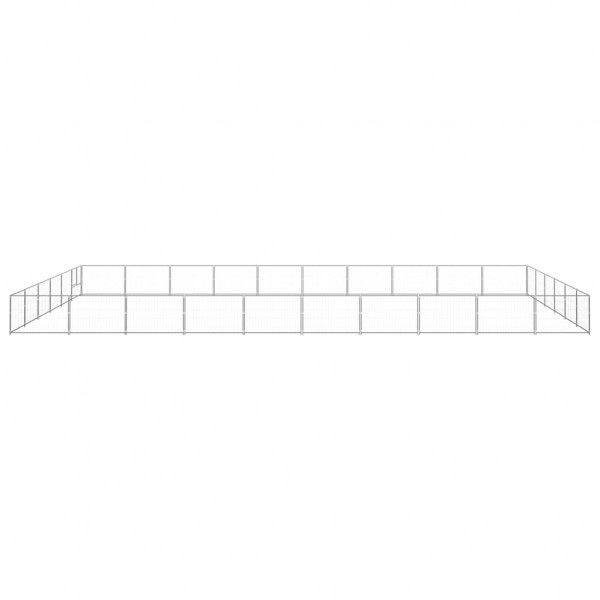 Canil para cães 60 m² aço prateado M 2