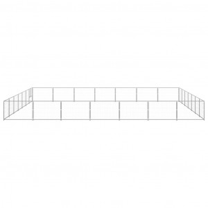 Canil para cães 49 m² aço prateado H