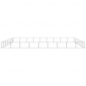 Canil para cães 63 m² aço prateado H