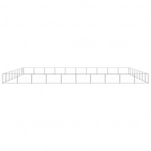 Canil para cães 80 m² aço prateado H