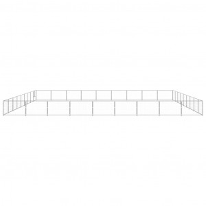 Canil para cães 81 m² aço prateado H