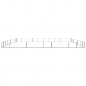 Canil para cães 100 m² aço prateado H