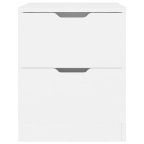 Mesas de cabeceira 2 pcs 40x40x50 cm contraplacado branco M 4