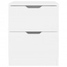 Mesas de cabeceira 2 pcs 40x40x50 cm contraplacado branco 4
